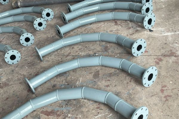 碳钢衬陶瓷等径弯头 碳钢衬陶瓷等径弯头