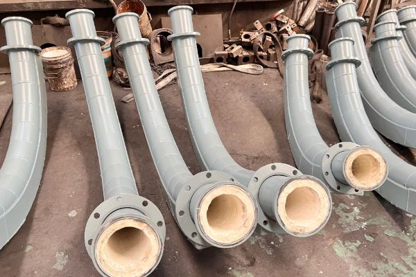 背管式耐磨弯头内衬陶瓷