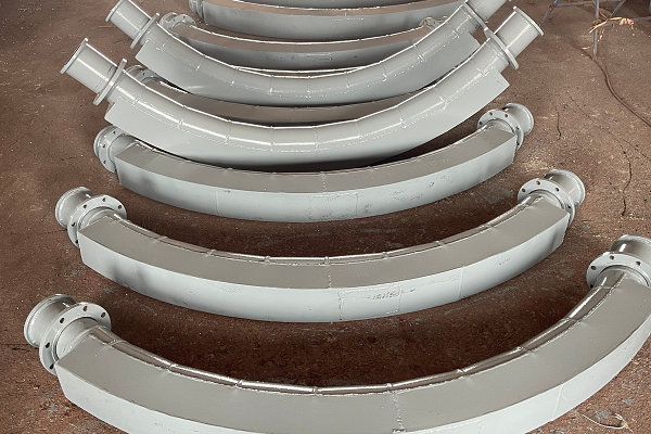 背覆式90&deg;内衬耐磨陶瓷弯头