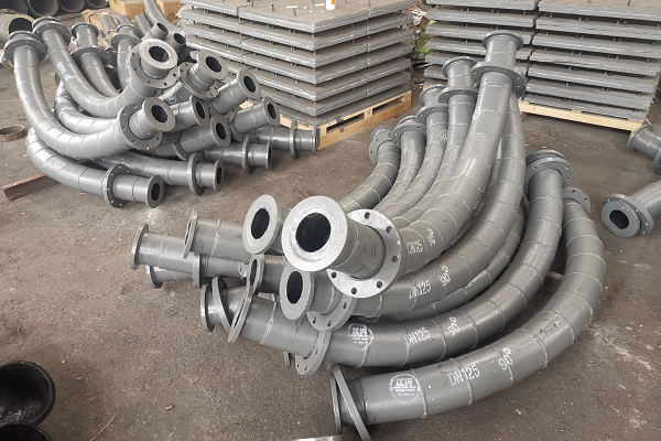 输送水泥粉尘的双金属耐磨弯头