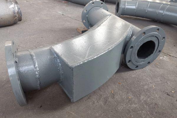 90&deg;双金属复合耐磨带背包弯头φ180