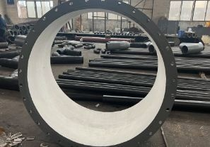 电厂输灰用氧化铝陶瓷贴片耐磨管|高硬度内衬不脱落